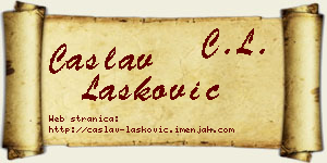 Časlav Lasković vizit kartica
